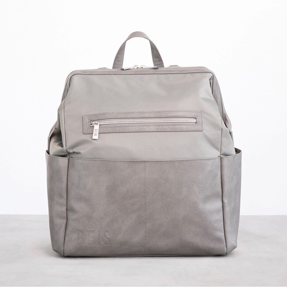 BEIS Bags Beis The Backpack Diaper Bagin Grey Poshmark